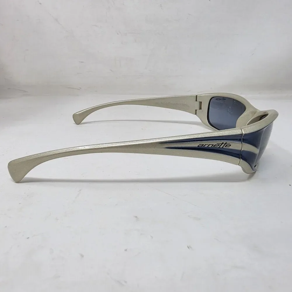Vintage Arnette Stance Ivory Sunglasses W/ Blue Lenses 4020-234/53 Made In Italy
